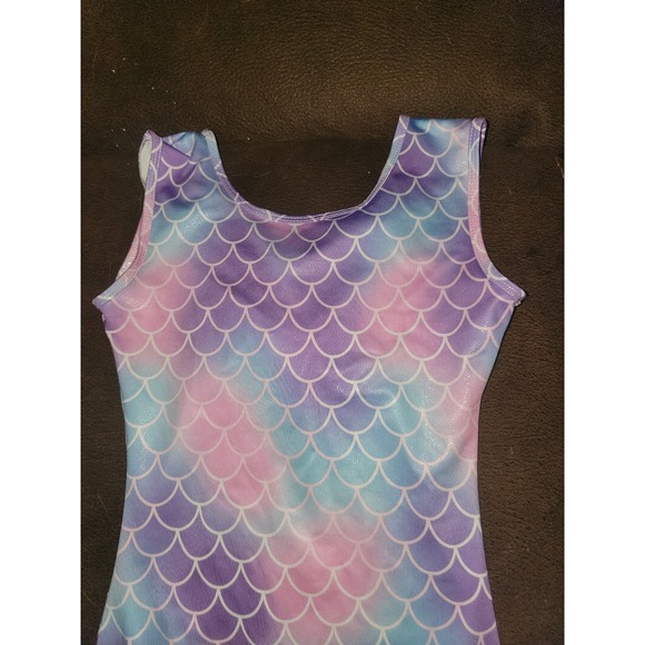 Boutique leotard gymnastics dance mermaid size kids 10 - Picture 2 of 3